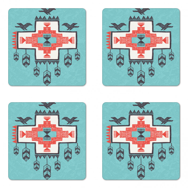 Vintage Native Coaster Set Of Four