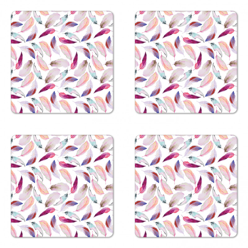 Wing Feathers Wing Art Coaster Set Of Four