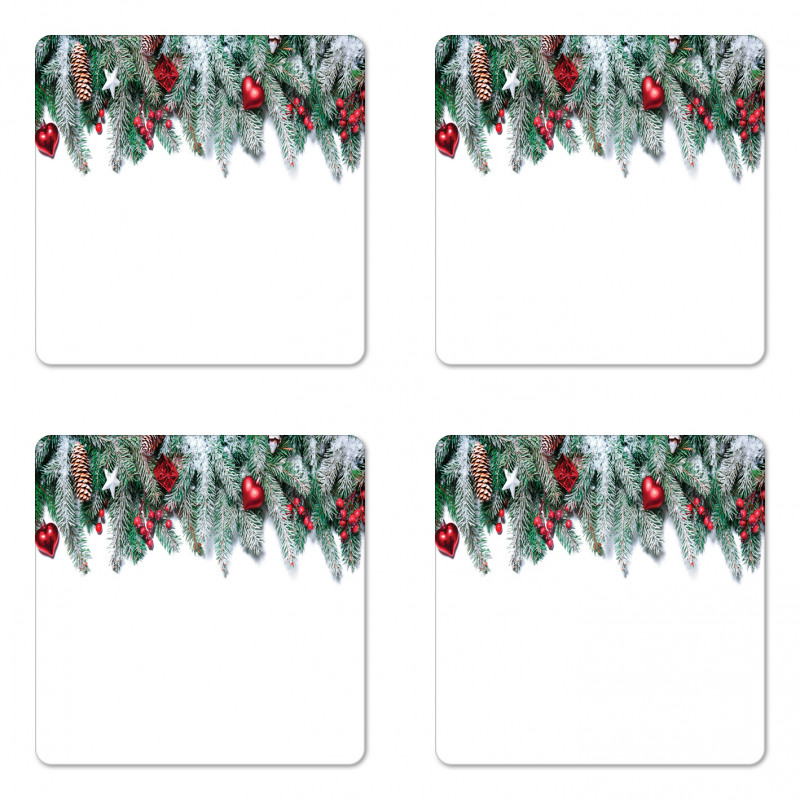 Stars Berries Xmas Coaster Set Of Four