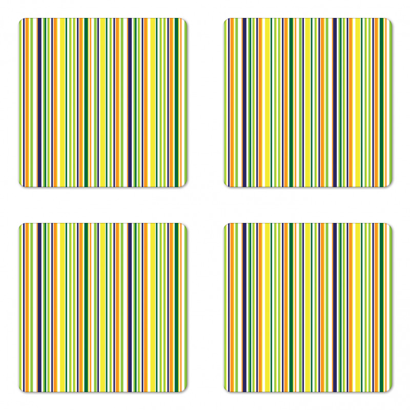 Vibrant Lines Pattern Coaster Set Of Four