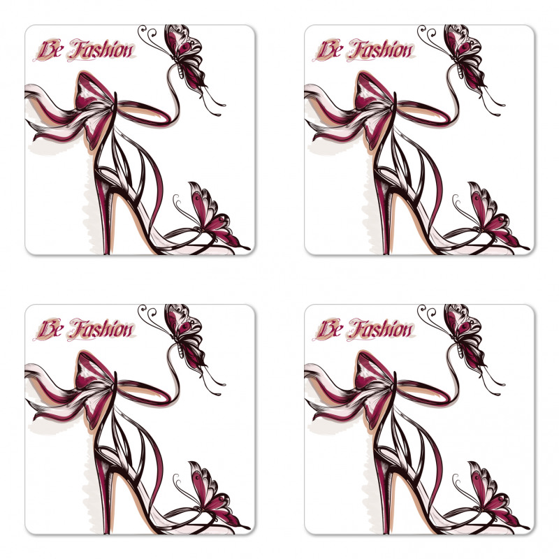 Classy High Heels Fashion Coaster Set Of Four