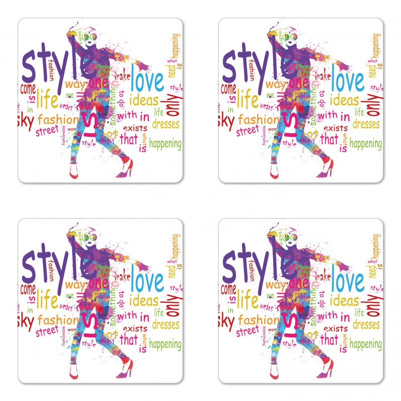 Woman Silhouette Coaster Set Of Four