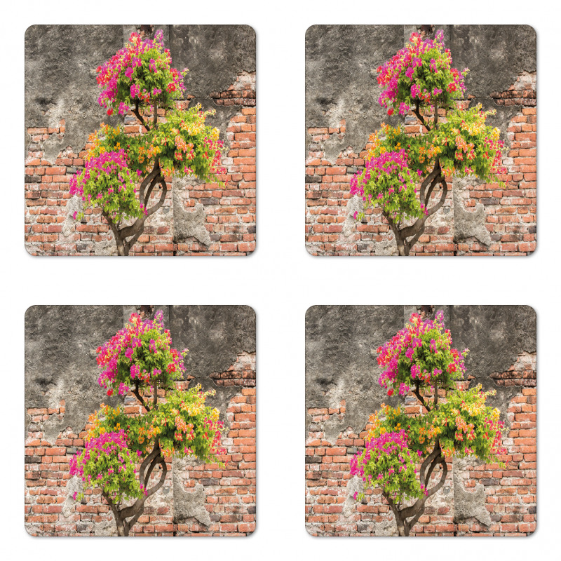 Flourishing Tree Wall Coaster Set Of Four