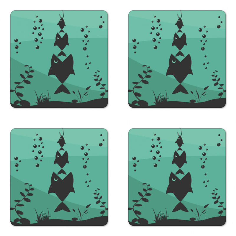 Underwater Life Themed Coaster Set Of Four