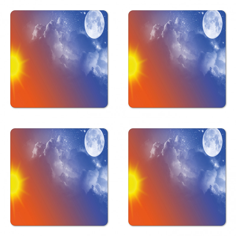 Galaxy Sun Clouds Coaster Set Of Four