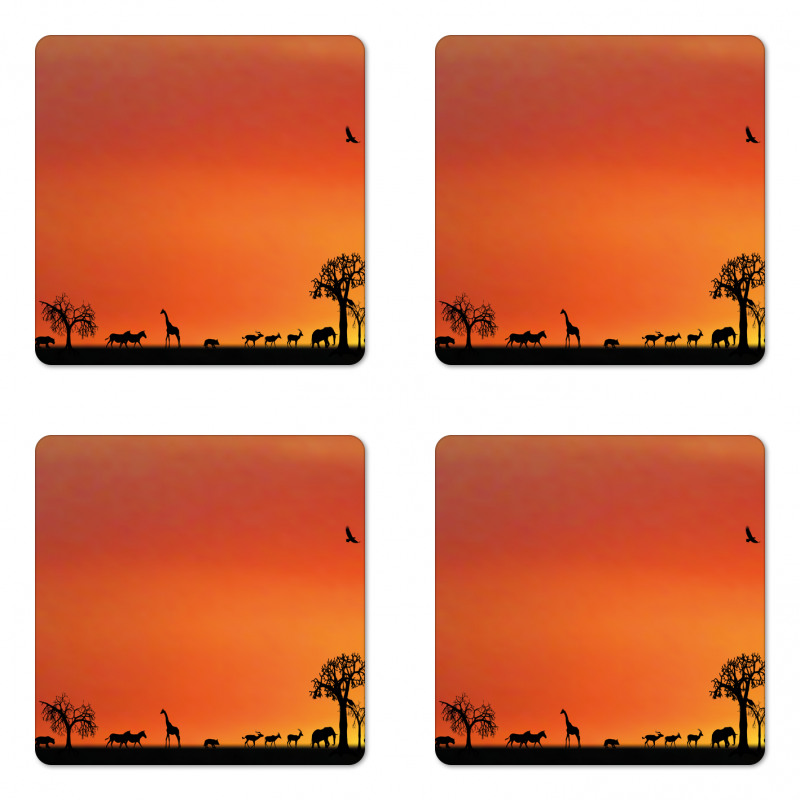 Safari Sunset with Gull Coaster Set Of Four