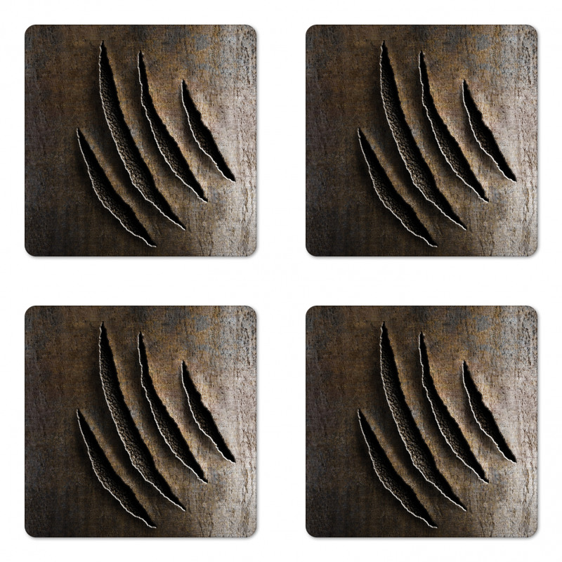 Wild Beast Claws Coaster Set Of Four