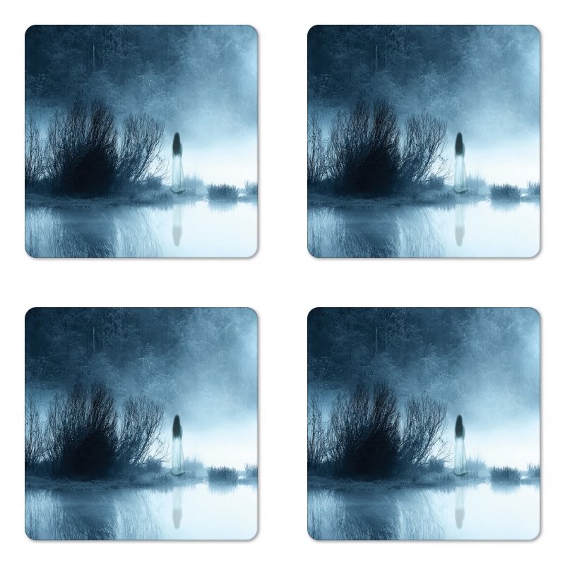 Fog Forest Night Coaster Set Of Four