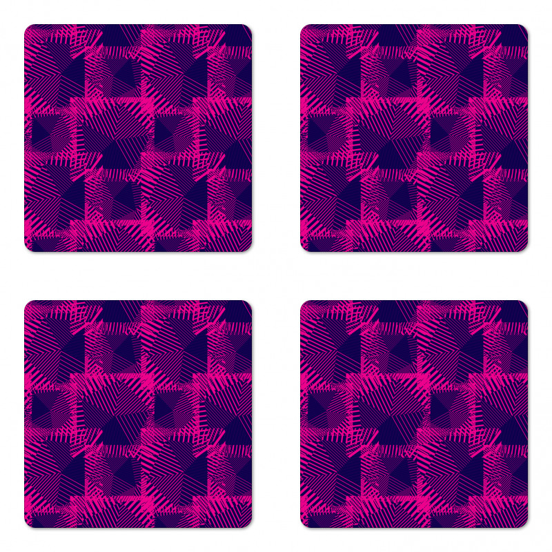 Dark Colored Trippy Coaster Set Of Four