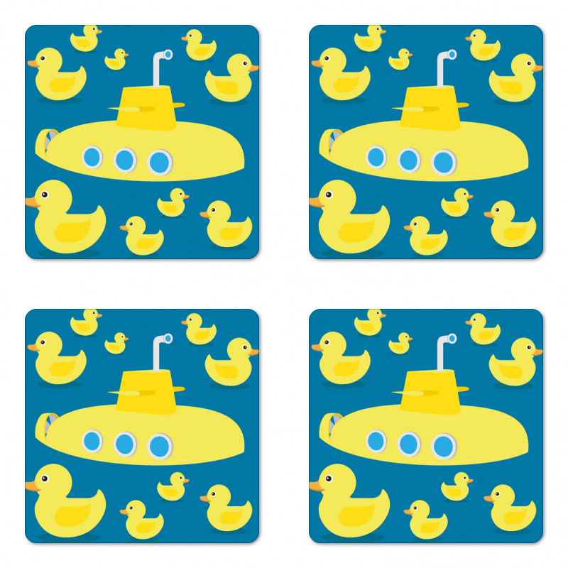 Yellow Submarine Coaster Set Of Four