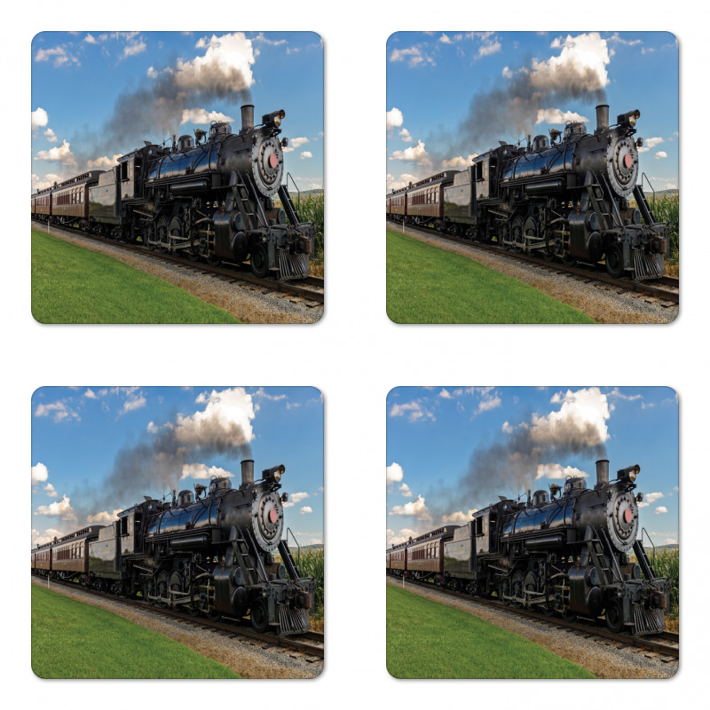 Countryside Train Coaster Set Of Four