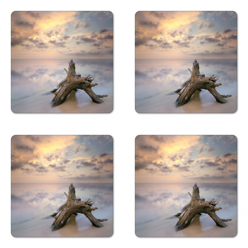 Sunrise on Sandy Beach Coaster Set Of Four