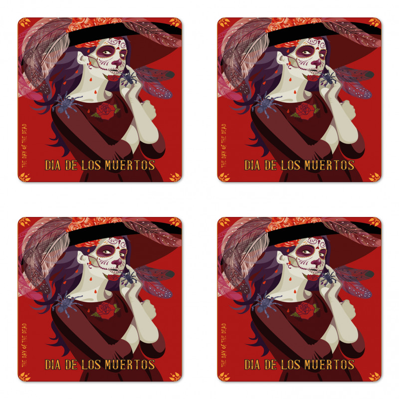 Dead Corpse Girl Coaster Set Of Four