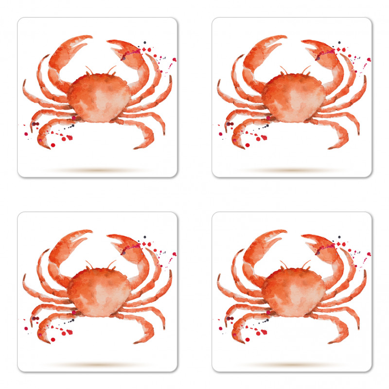 Sea Animals Theme Crabs Coaster Set Of Four