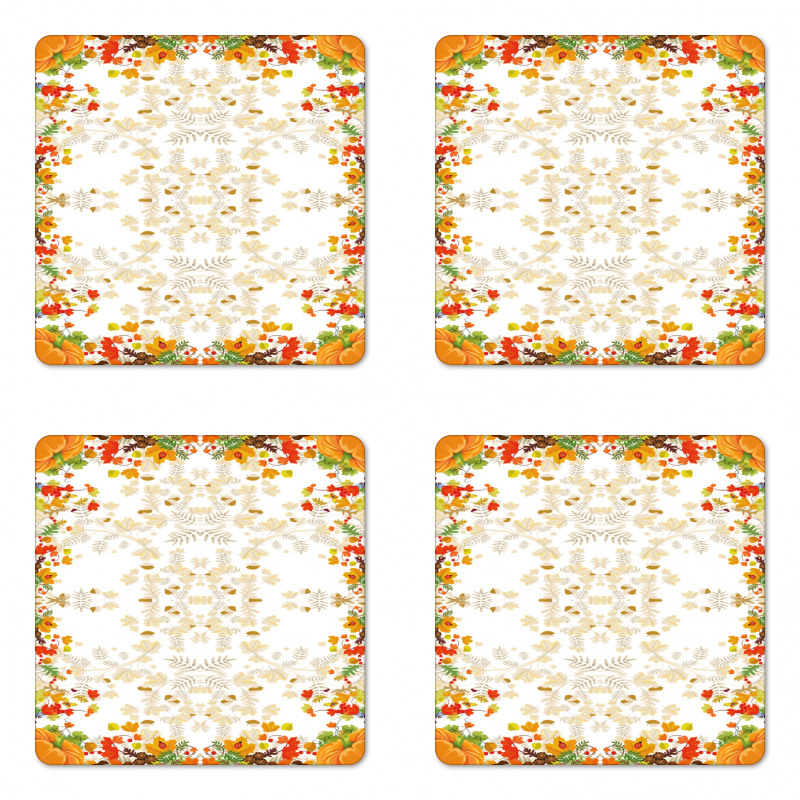 Maple Leaf Woods Coaster Set Of Four