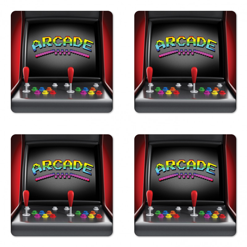 Arcade Retro Fun Coaster Set Of Four