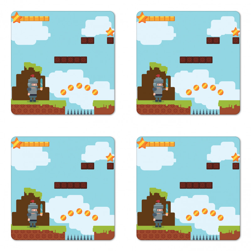 Arcade Knight 90's Coaster Set Of Four