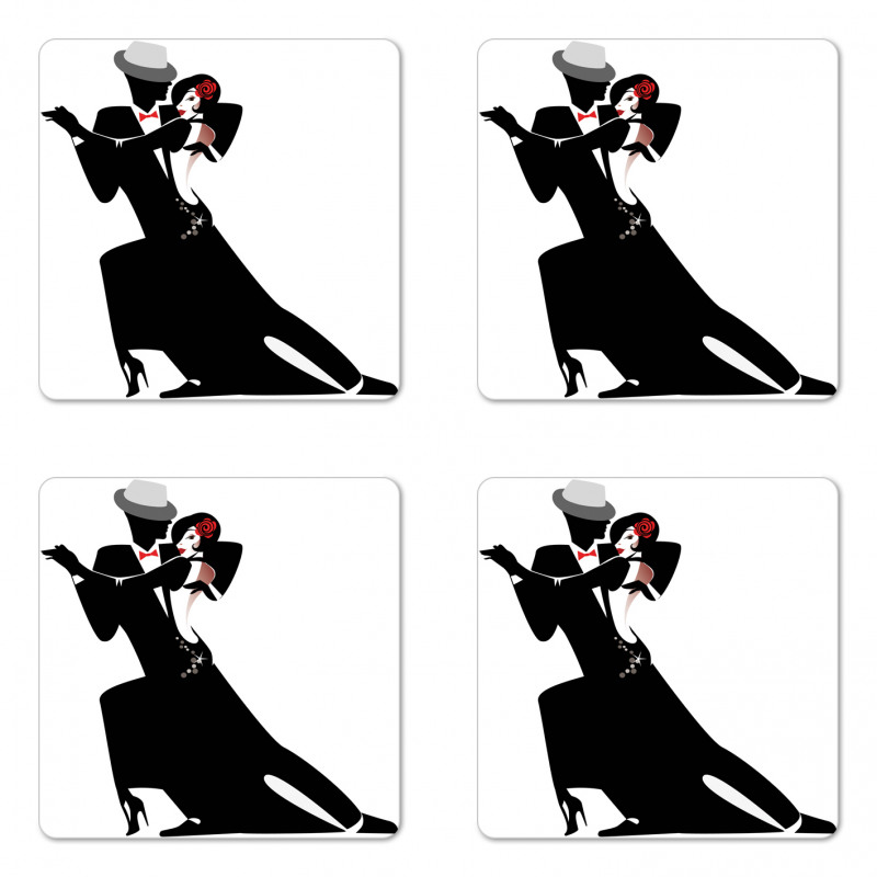 Romantic Dance Partners Coaster Set Of Four