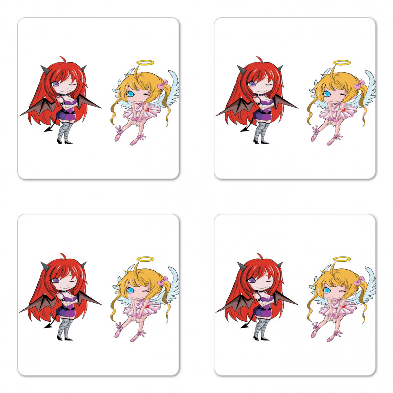 Japanese Fairytale Art Coaster Set Of Four