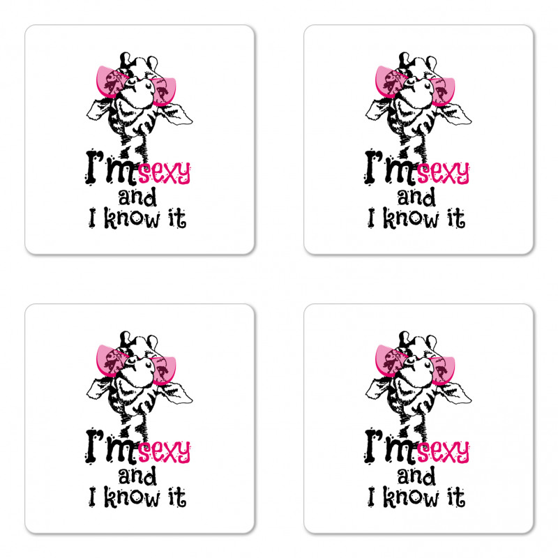 Funny Animal Fashion Coaster Set Of Four