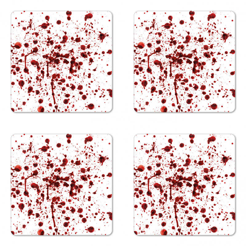 Splashes of Blood Scary Coaster Set Of Four