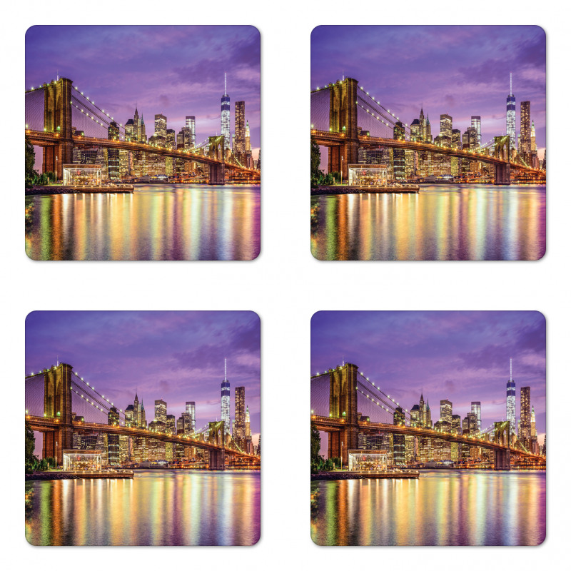 Broadway Scenery NYC Coaster Set Of Four