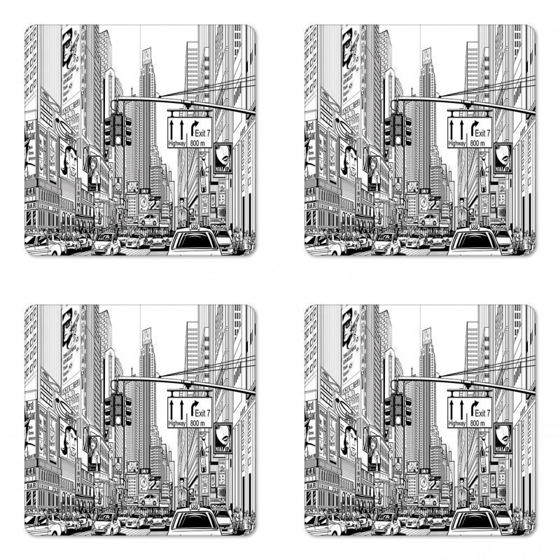 Downtown Manhattan Coaster Set Of Four