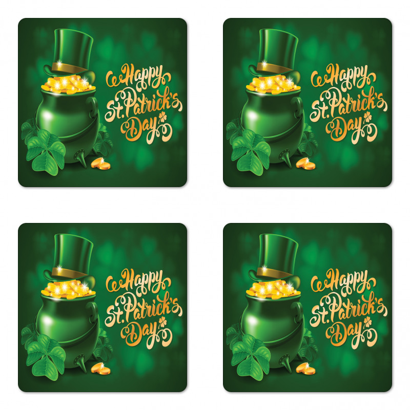 Irish Pot of Gold Coaster Set Of Four