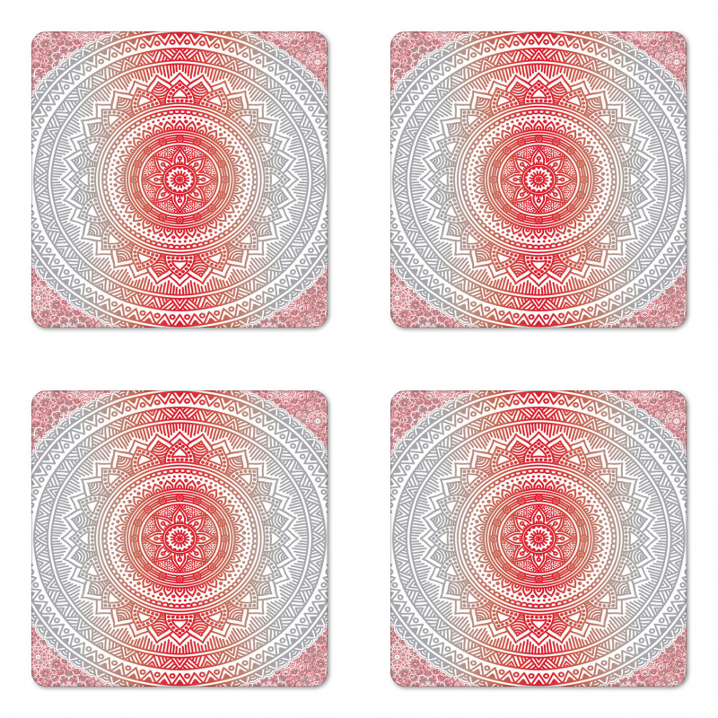 Ombre Mandala Boho Coaster Set Of Four