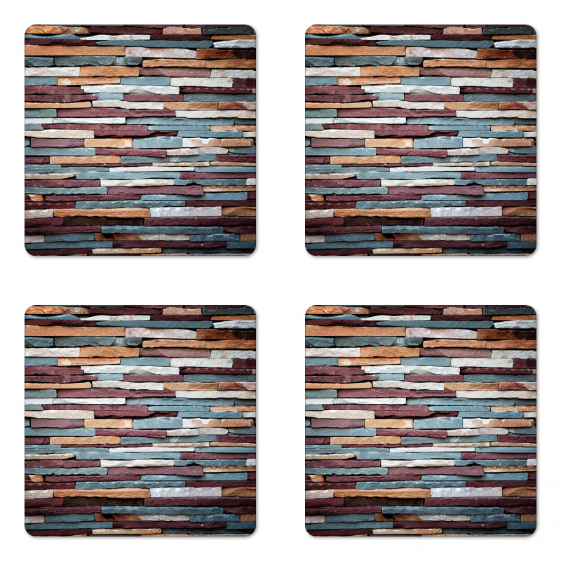 Abstract Colored Stones Coaster Set Of Four