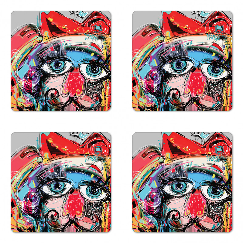 Grafitti Sketchy Paint Coaster Set Of Four