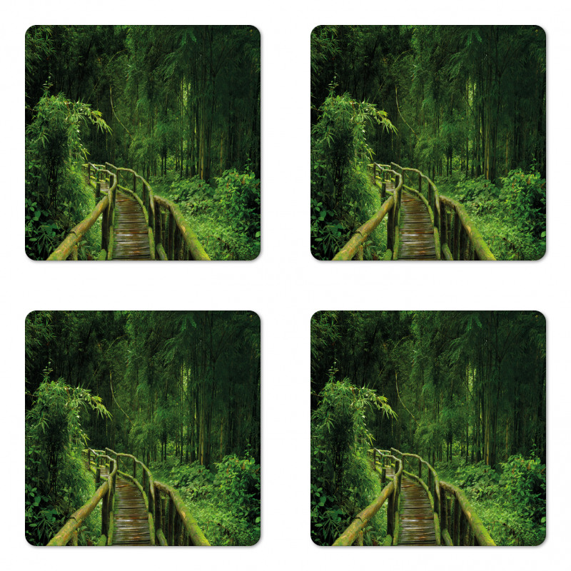 Tropical Thailand Forest Coaster Set Of Four