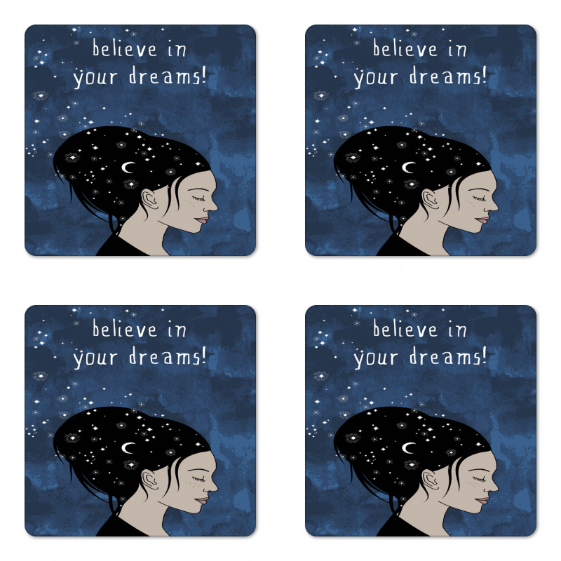 Dreamy Girl Words Coaster Set Of Four