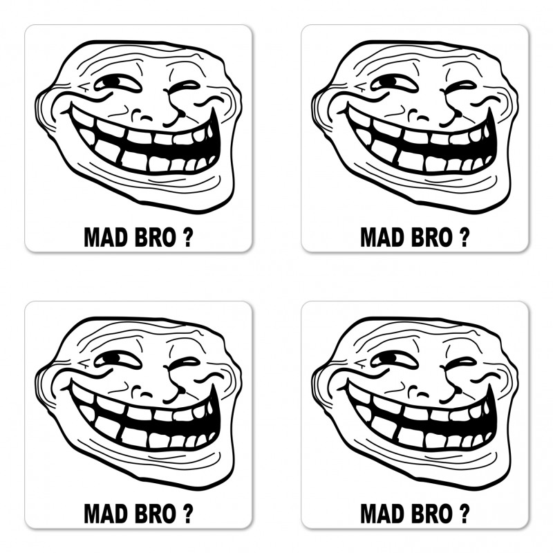 Cartoon Style Troll Guy Coaster Set Of Four