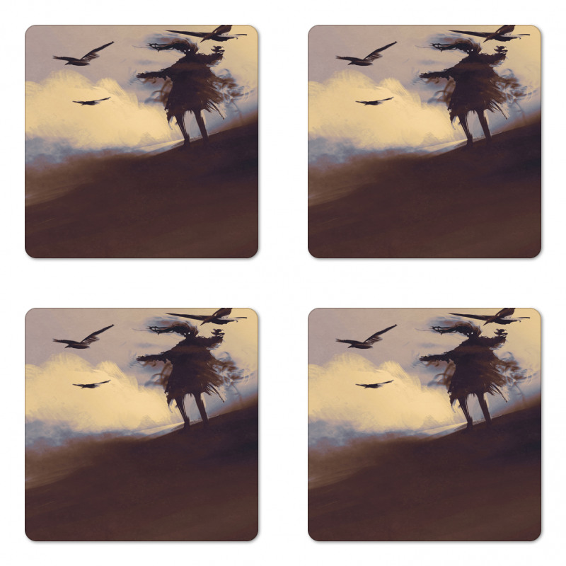 Dark Soul Crows on Hills Coaster Set Of Four