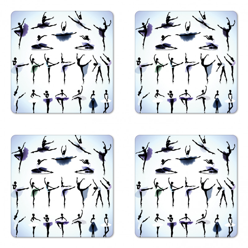 Female Ballet Dancers Coaster Set Of Four