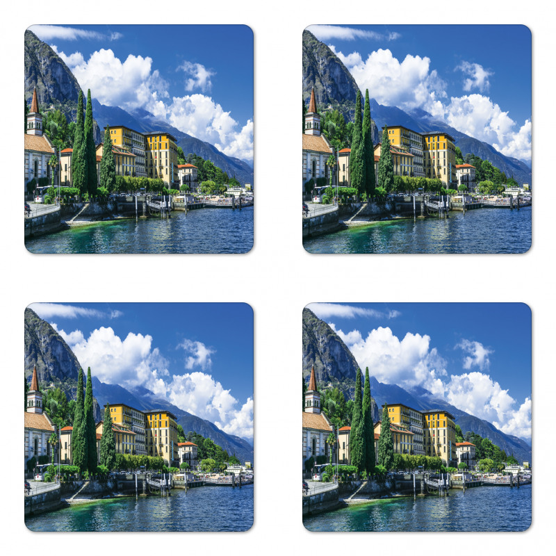 Landscape of Lake Como Coaster Set Of Four