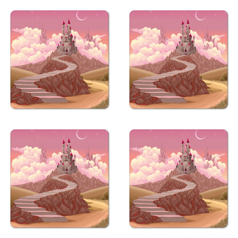 Hill Sunset Castle Coaster Set Of Four