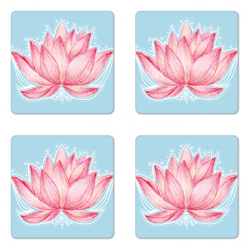 Gardening Lotus Flower Coaster Set Of Four