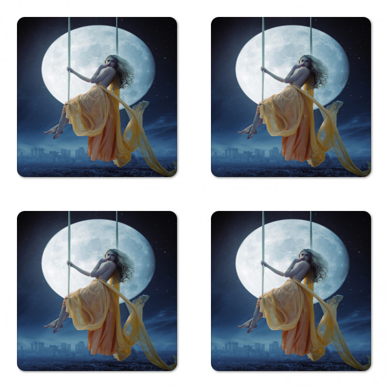 Swing in the Sky Moon Coaster Set Of Four