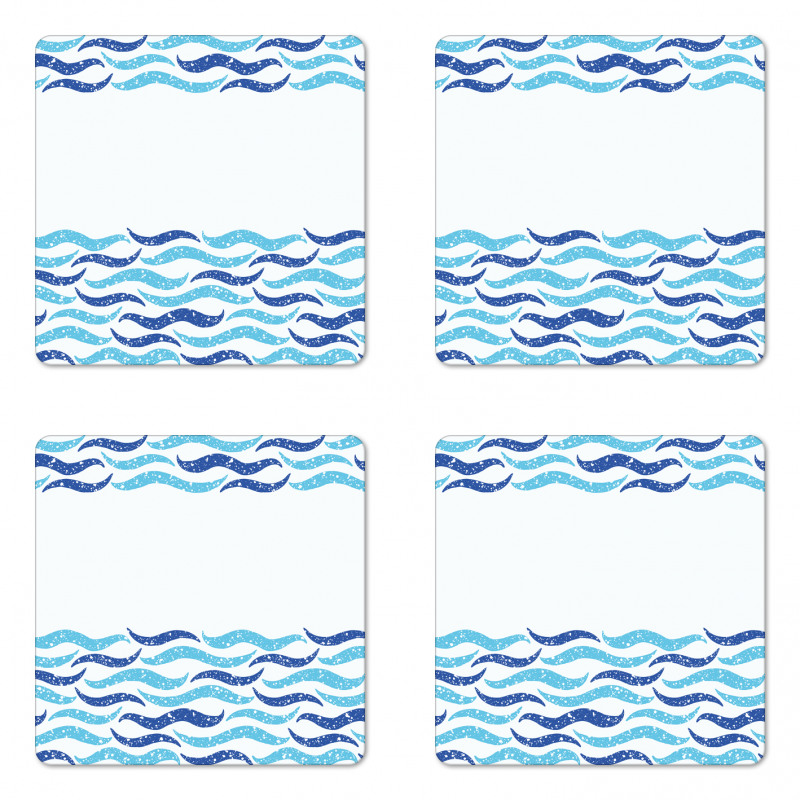 Ocean Life Sea Waves Coaster Set Of Four