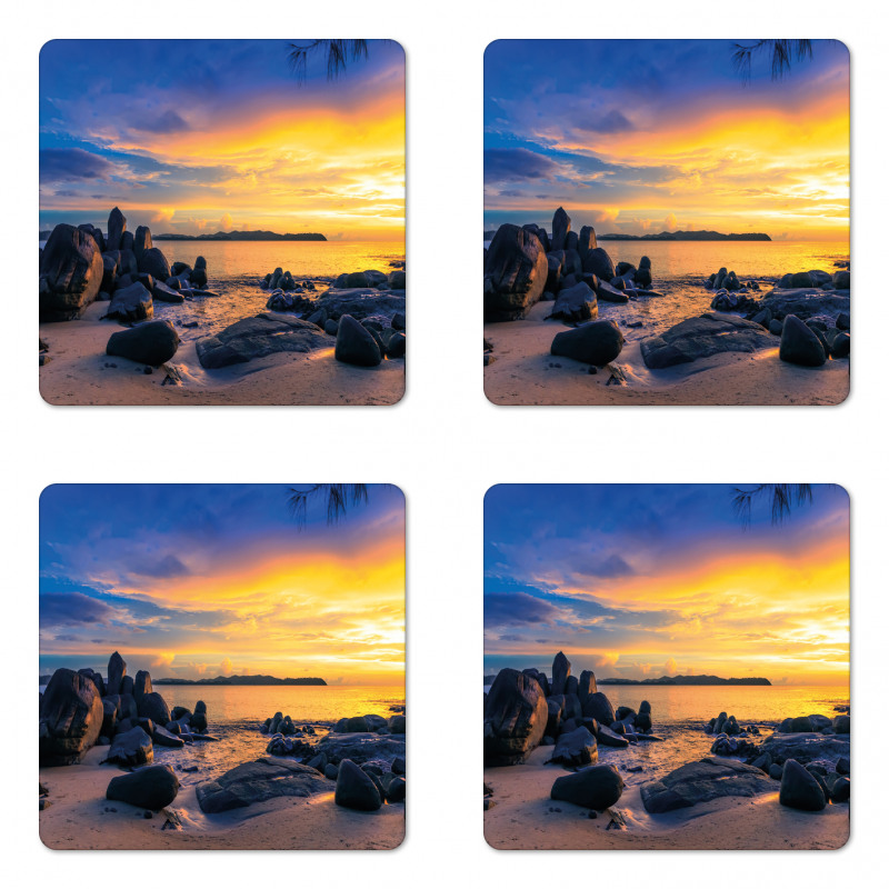 Horizon Sky Beach View Coaster Set Of Four