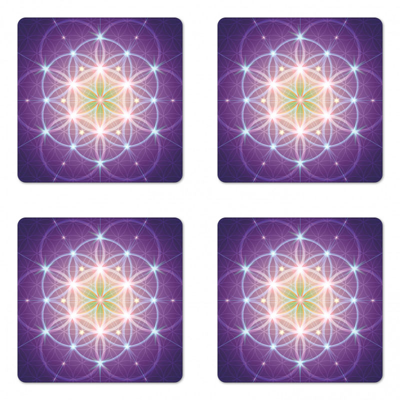 Sign of Cosmos Folk Coaster Set Of Four