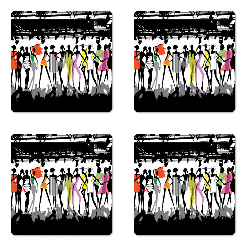 Modern Colorful Fashion Coaster Set Of Four