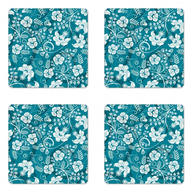 Floral Romantic Beams Coaster Set Of Four