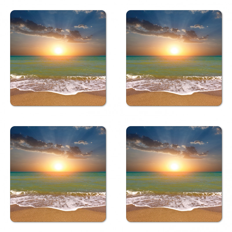 Idyllic Beach Scenery Coaster Set Of Four