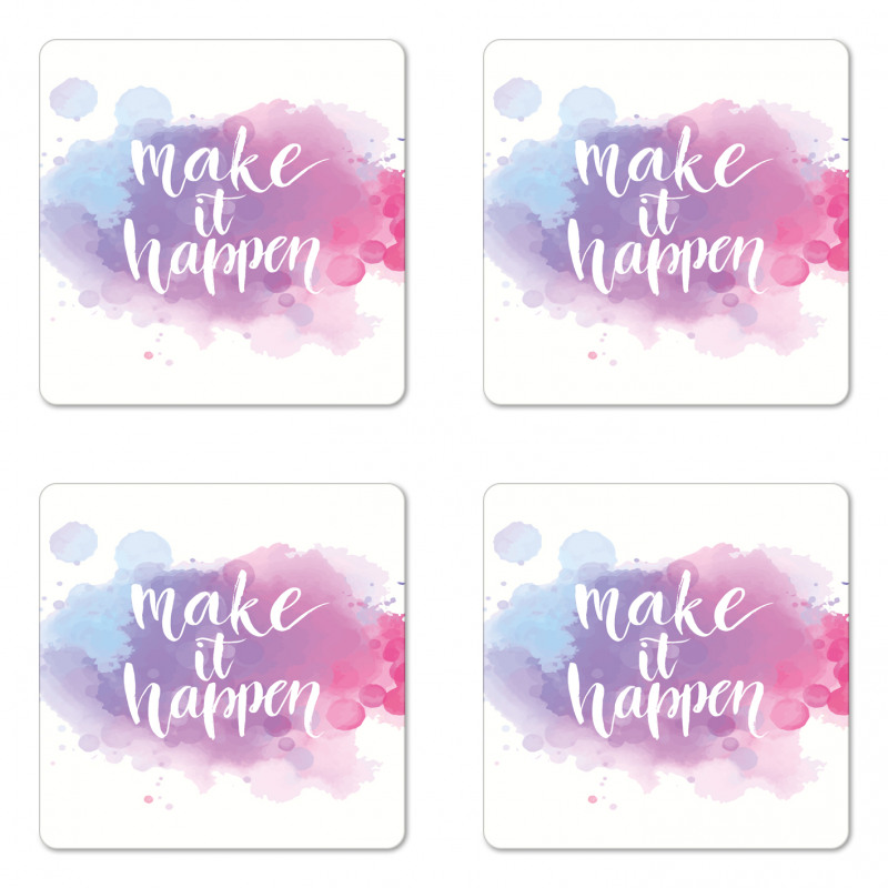 Positive Words Paint Coaster Set Of Four