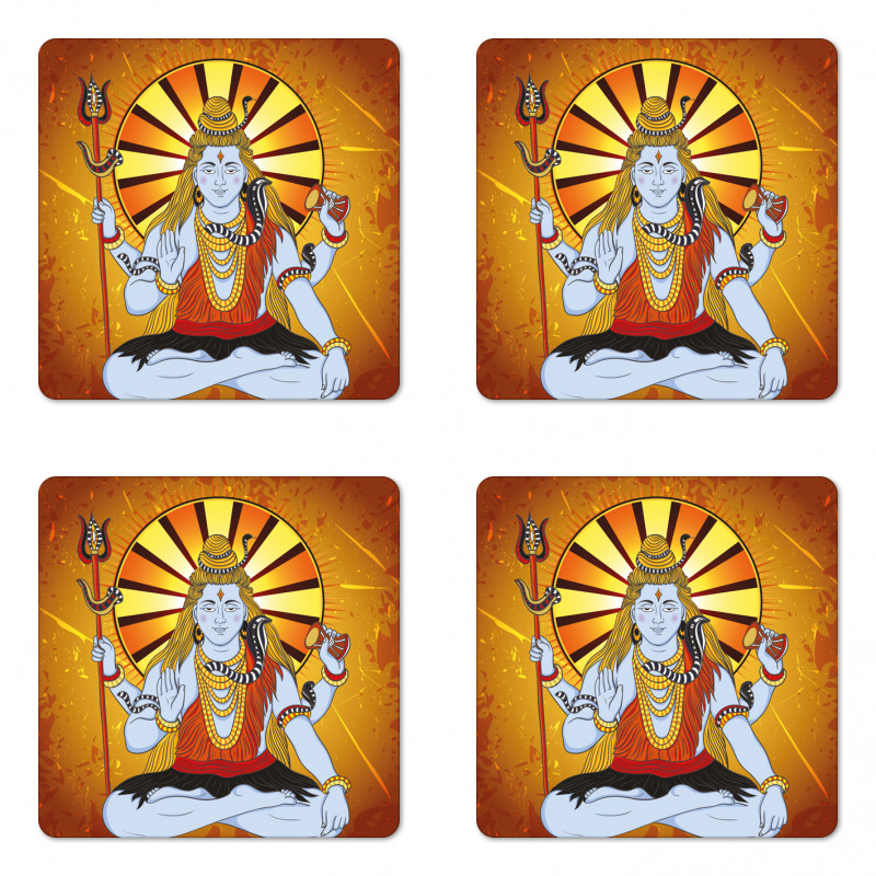 Figure Idol Grunge Style Coaster Set Of Four