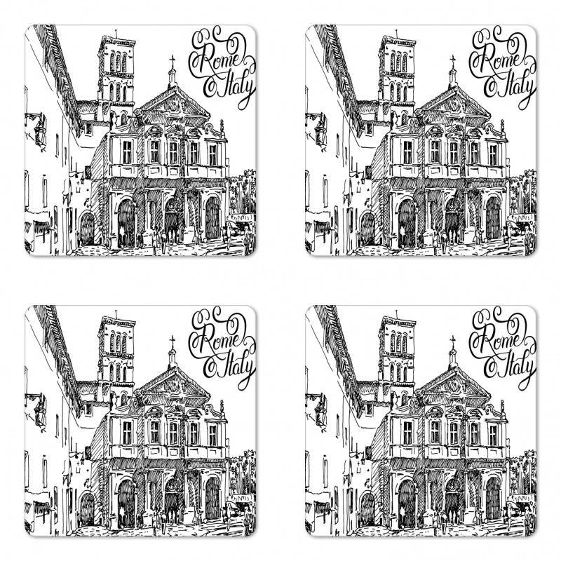 Scenery of Rome Coaster Set Of Four