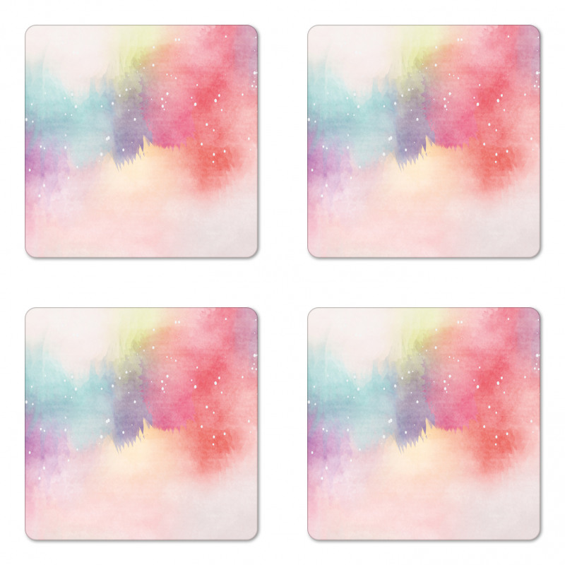 Abstract Digital Paint Coaster Set Of Four